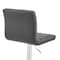 Armen Living Duval Adjustable Gray Faux Leather and Charcoal Swivel Barstool LCDUBACHRGR - alternate 3